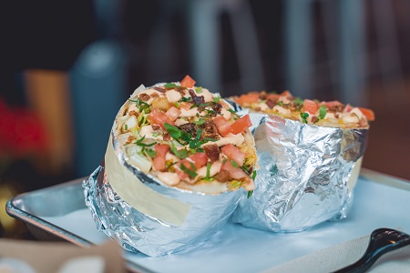 Food Image of wrapped burrito